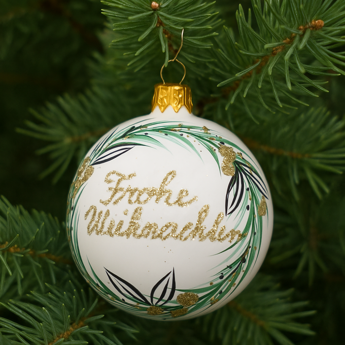 KUGEL KRANZ weiß/grün