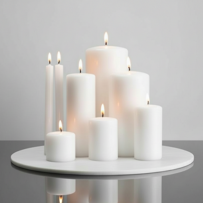 BASE Kerze weiß