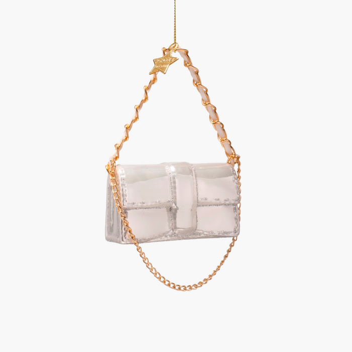 GLASFIGUR Handtasche weiß