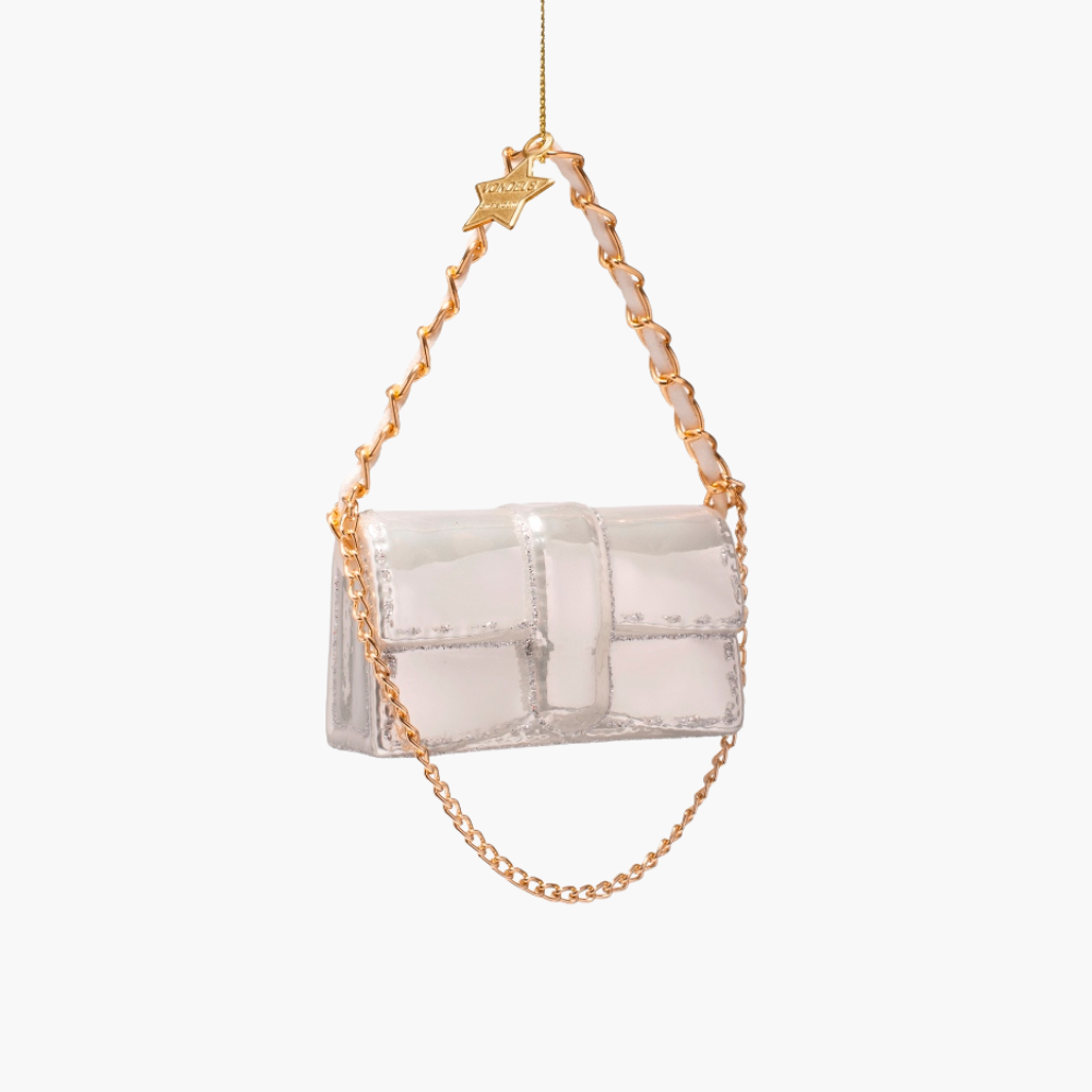 GLASFIGUR Handtasche weiß