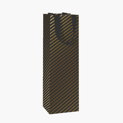 STRIPES Flaschentasche schwarz