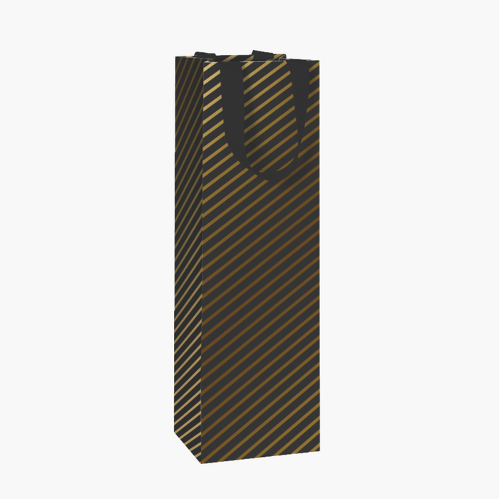 STRIPES Flaschentasche schwarz