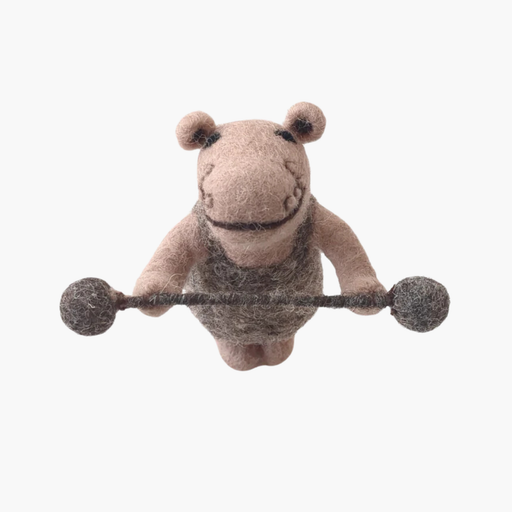 FILZHÄNGER NILPFERD Gewichtsheber