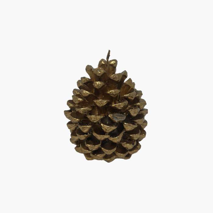 PINE CONE Formkerze bronze