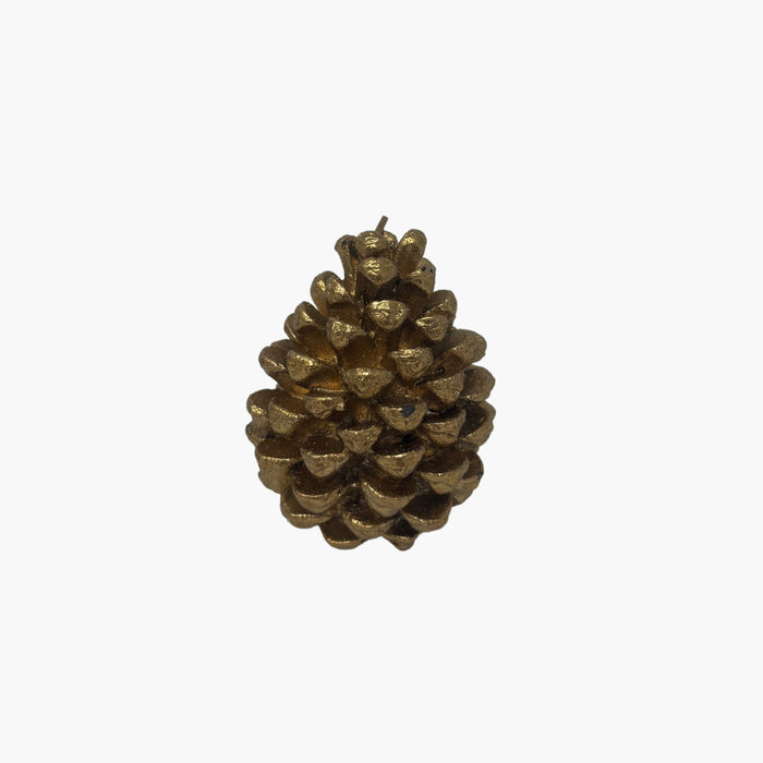 PINE CONE Formkerze bronze