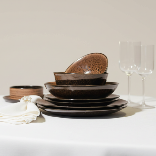 SILK DUNKELBRAUN Geschirrserie