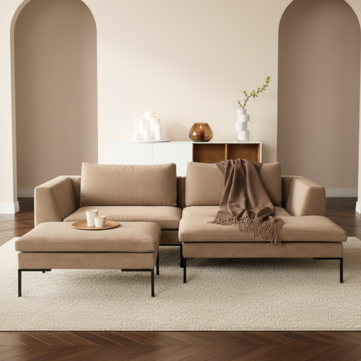 SORA Sofa/Hocker taupe
