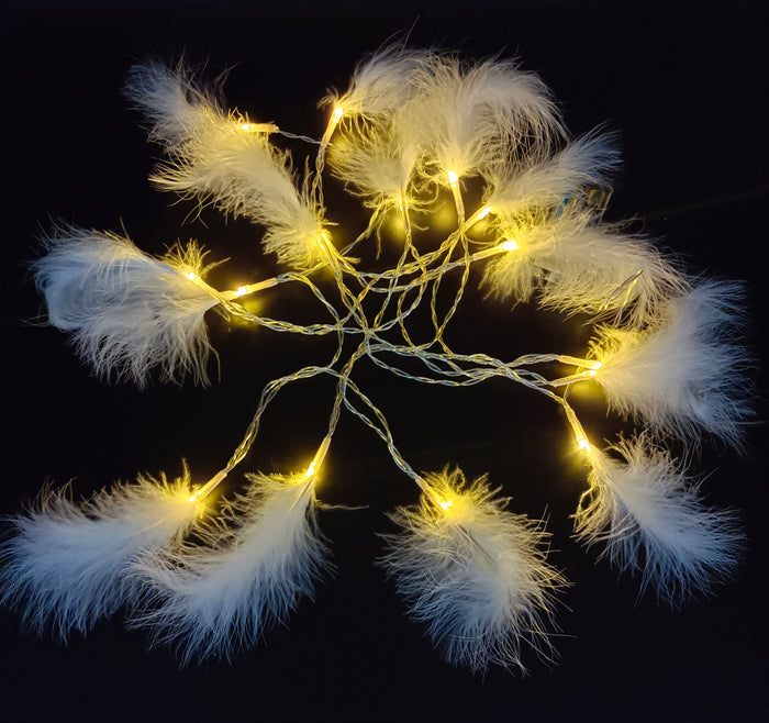 FLUFFY Lichterkette weiß 3m