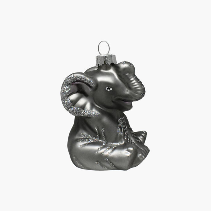 GLASFIGUR ELEFANT grau