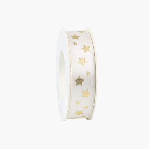 BAND  STARLETT ivory/gold 25mm x 5m