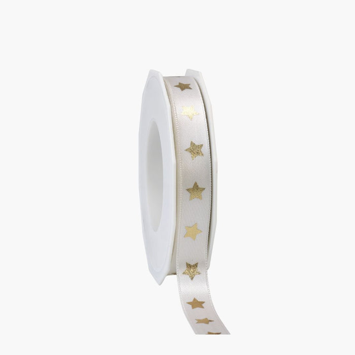 BAND  STARLETT ivory/gold 15mm x 5m