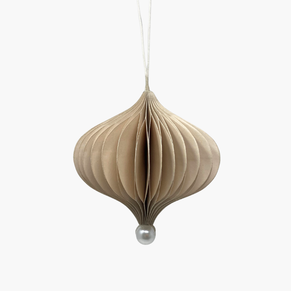 FALTORNAMENT Zwiebel creme Ø8cm