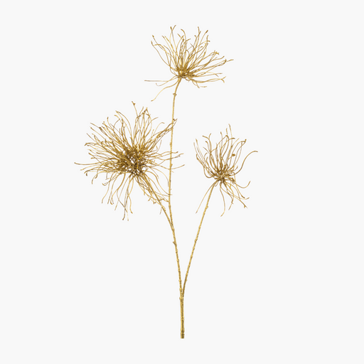 KUNSTZWEIG DISTEL gold L95cm