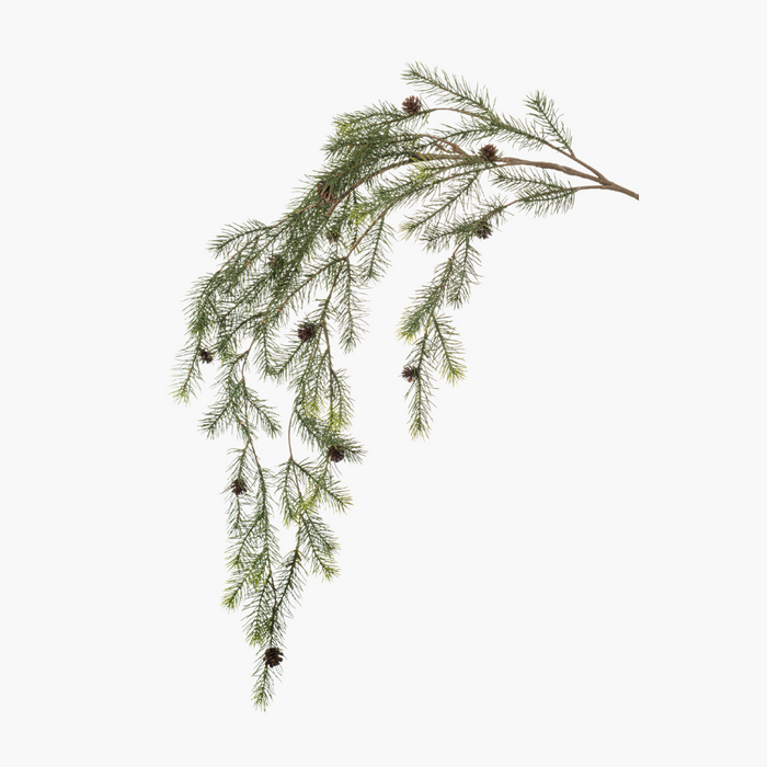 KUNSTZWEIG TANNE mit Zapfen grün L160cm