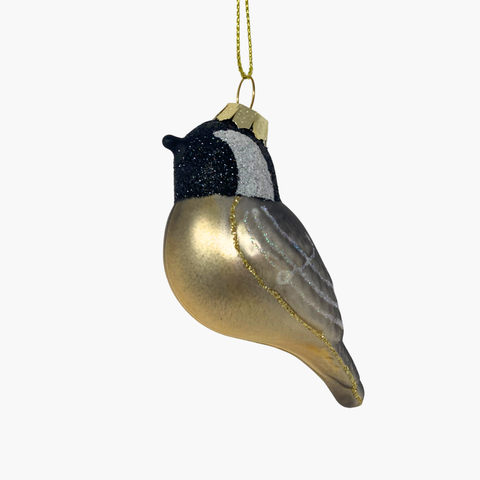 GLASFIGUR VOGEL Meise grau