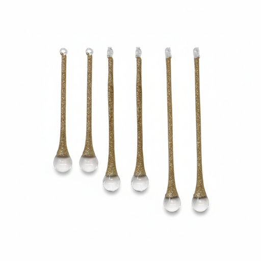 EISZAPFEN HÄNGER klar/gold begl. 6er