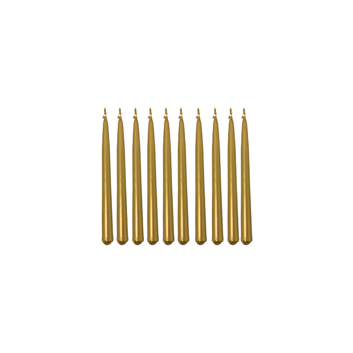 BAUMKERZE  gold metallic 10Stk.