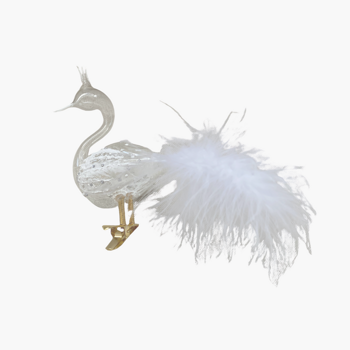 GLASFIGUR SCHWAN transparent weiß