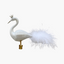 GLASFIGUR SCHWAN weiß effekt