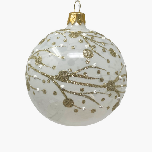 KUGEL ZWEIGE  weiß/gold