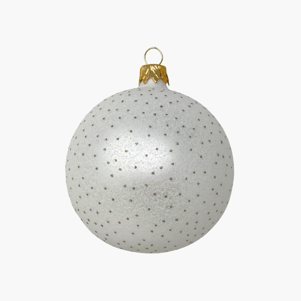 KUGEL PUNKTE weiß/gold