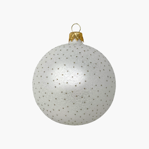 KUGEL PUNKTE weiß/gold