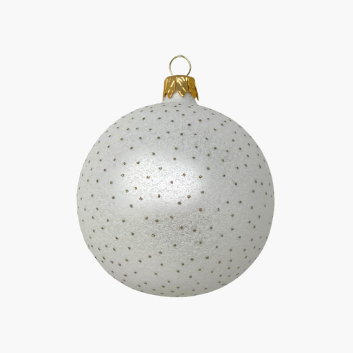 KUGEL PUNKTE weiß/gold