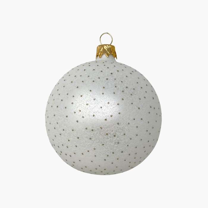 KUGEL PUNKTE weiß/gold