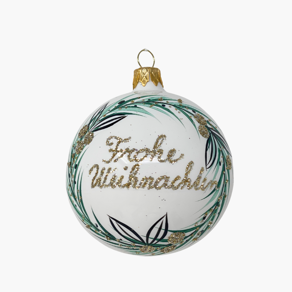 KUGEL KRANZ weiß/grün