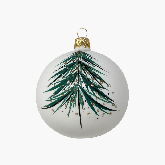 KUGEL TANNENBAUM weiß/grün