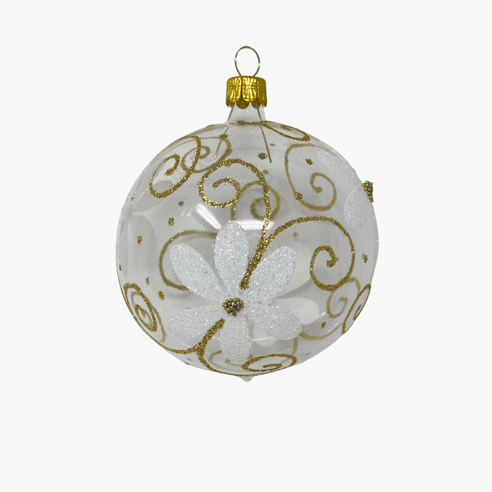 KUGEL EISBLUME klar/gold