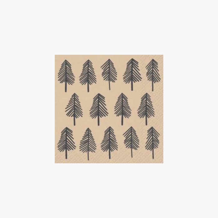 WEREN Seriette natur/schwarz 33x33cm /20Stk.