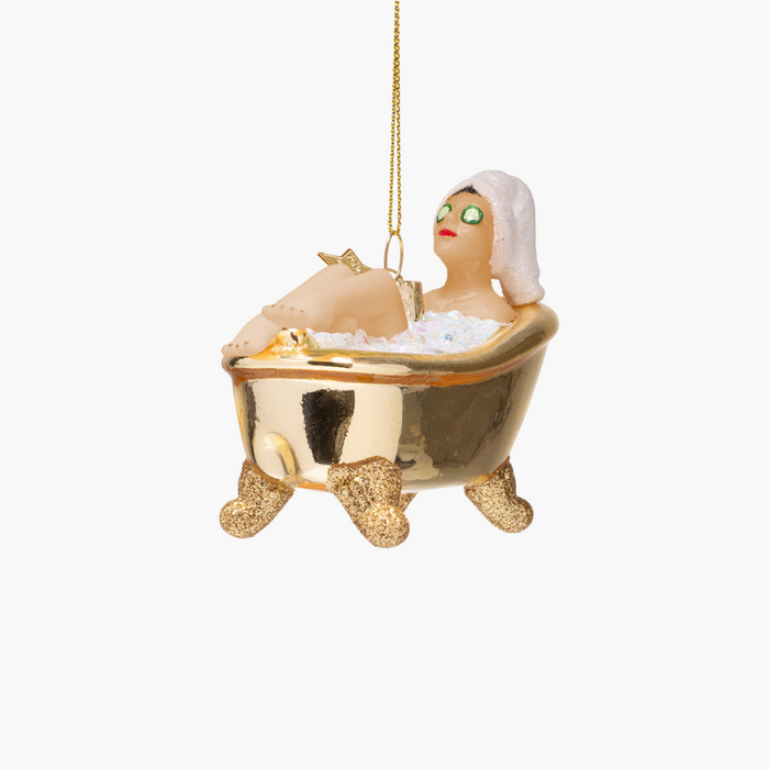 GLASFIGUR Badewanne gold