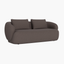 ROYA 3er Sofa braun Bouclé: Versand ab Anfang November