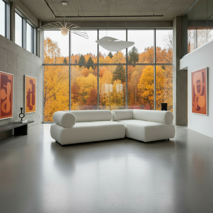 RONDO 2er Sofa mit Récamiere