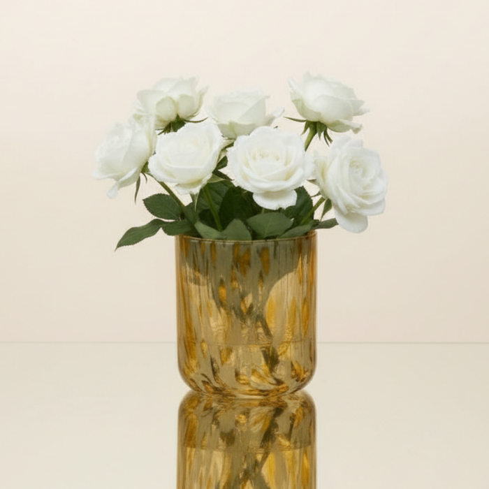 SPRINLKLE Glasvase gelb