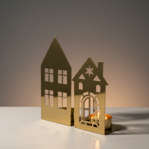 HOUSE Teelichthalter gold