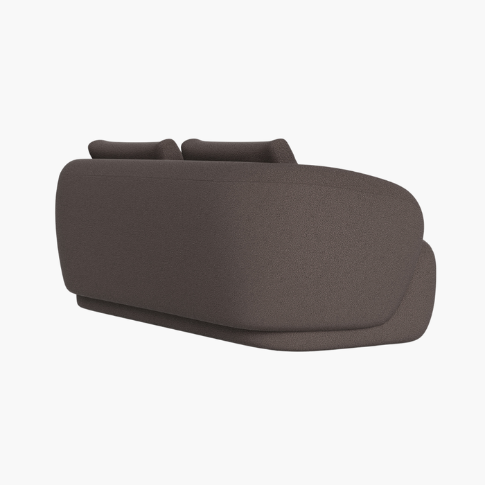 ROYA 3er Sofa braun Bouclé