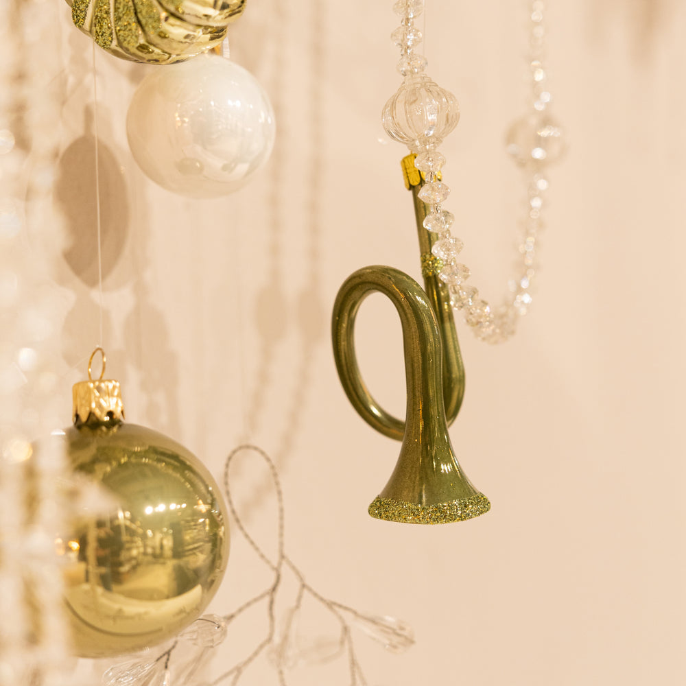 GLASFIGUR TROMPETE resedagrün