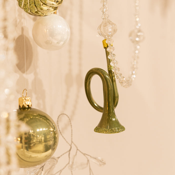 GLASFIGUR TROMPETE resedagrün