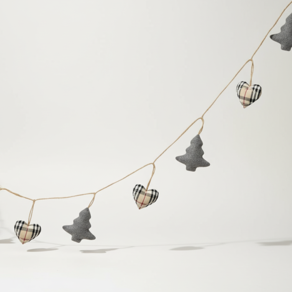 CLASSIC Girlande beige/grau 1,5m