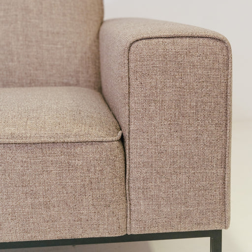 MOON 2er Sofa mit Récamiere taupe