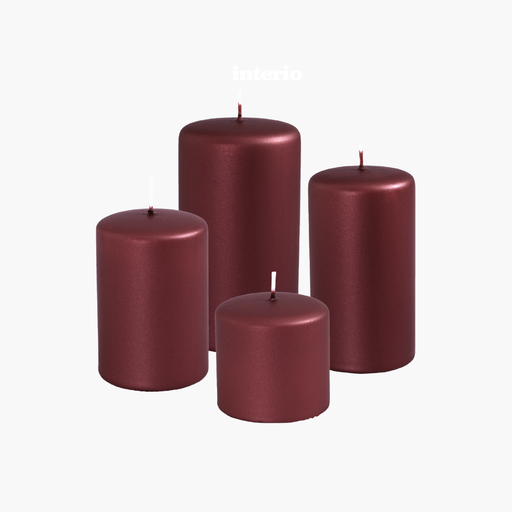 BASE METALLIC Kerze burgundy