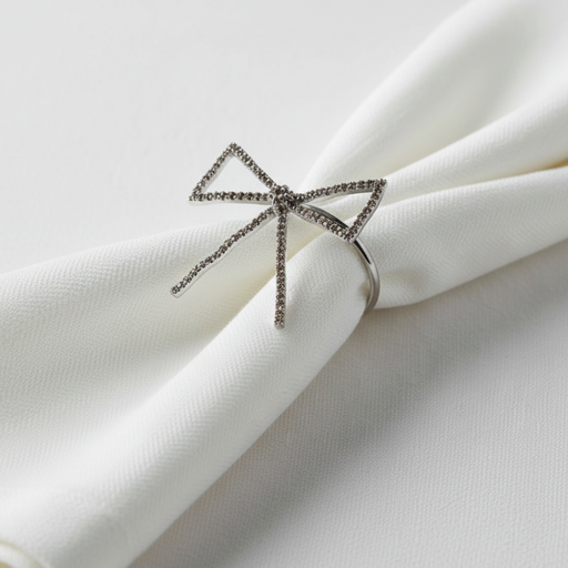 BOW II Serviettenring silber