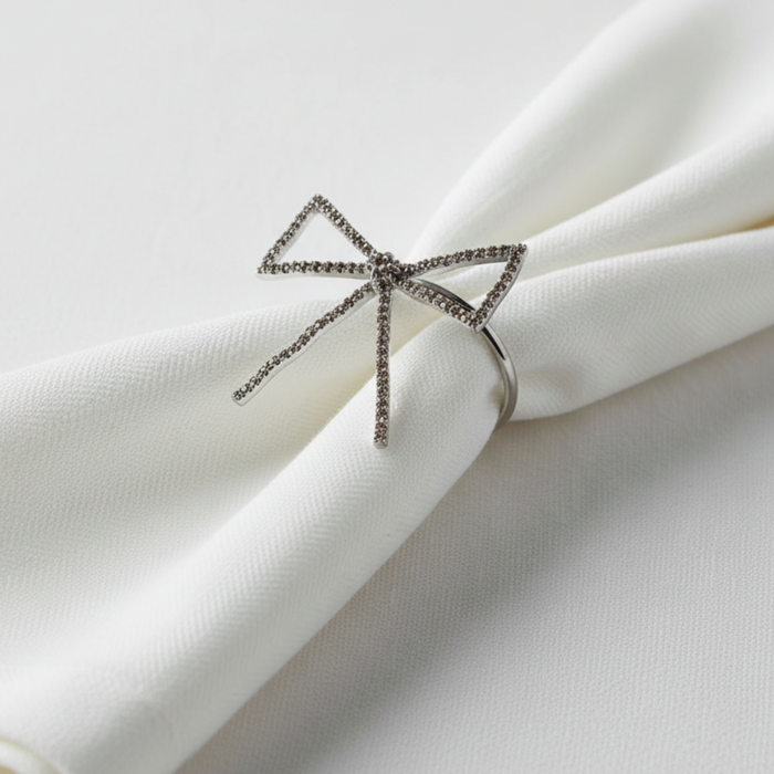 BOW II Serviettenring silber