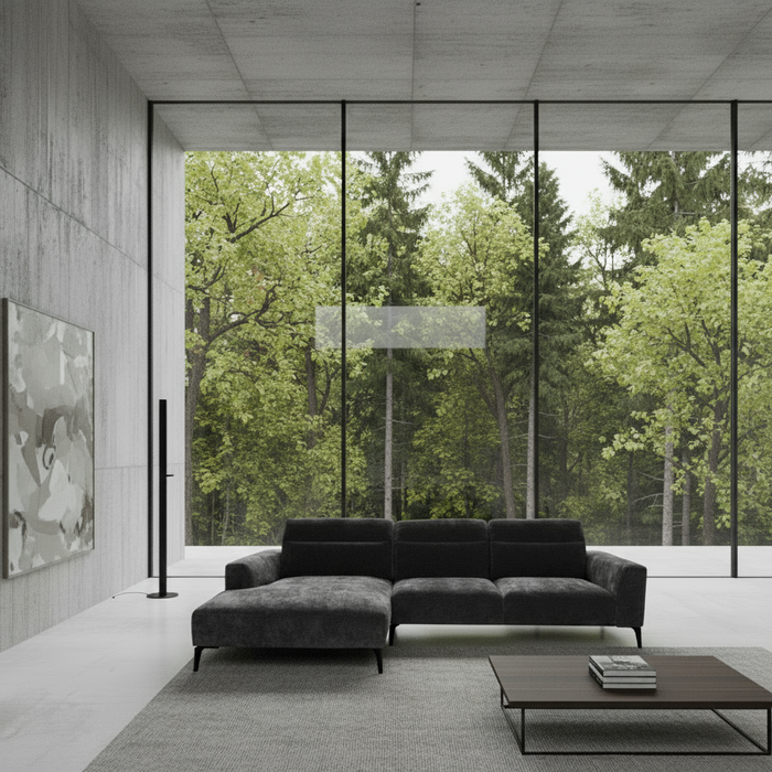 CASSINO 2,5er Sofa m. Chaiselounge grau