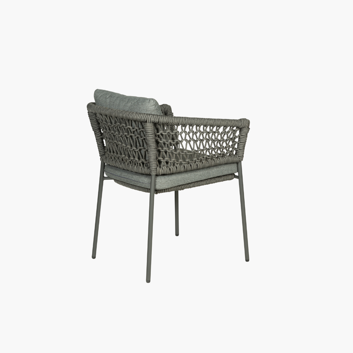 FILTON Armlehnstuhl mit Kissen grau