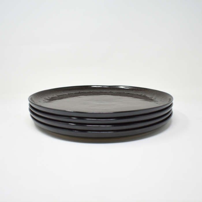 BEJA DUNKELBRAUN Speiseteller 4er Set