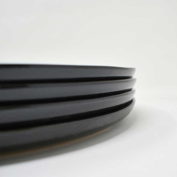 BEJA DUNKELBRAUN Speiseteller 4er Set