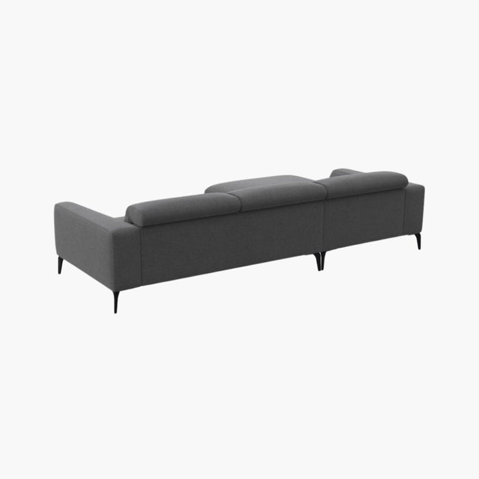 CASSINO 2,5er Sofa m. Chaiselounge grau